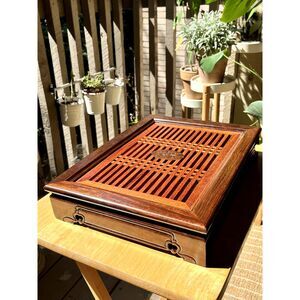 Taiwanese Tea Tray Varnished Wood
